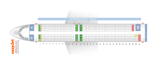 Схема мест аэробус 320 аэрофлот расположение в самолете